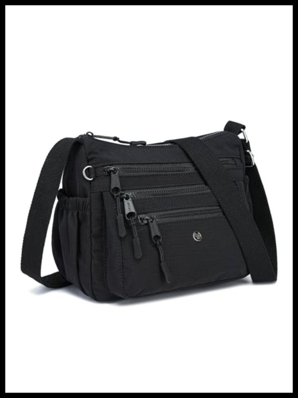 Nylon Crossbody Bag for Women Multi Pocket Adjustable Shoulder Purse